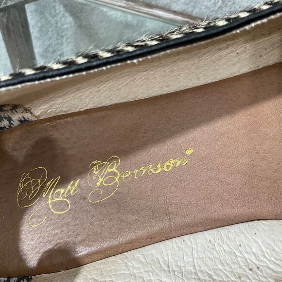 Matt Bernson Calf Hair Herringbone Flats Shoes Women's Size 8 Brown/Black - Picture 12 of 16